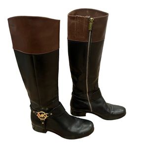 Michael Kors‎ Women’s Fulton Harness Tall
Riding Boots Black/Brown Size 6.5